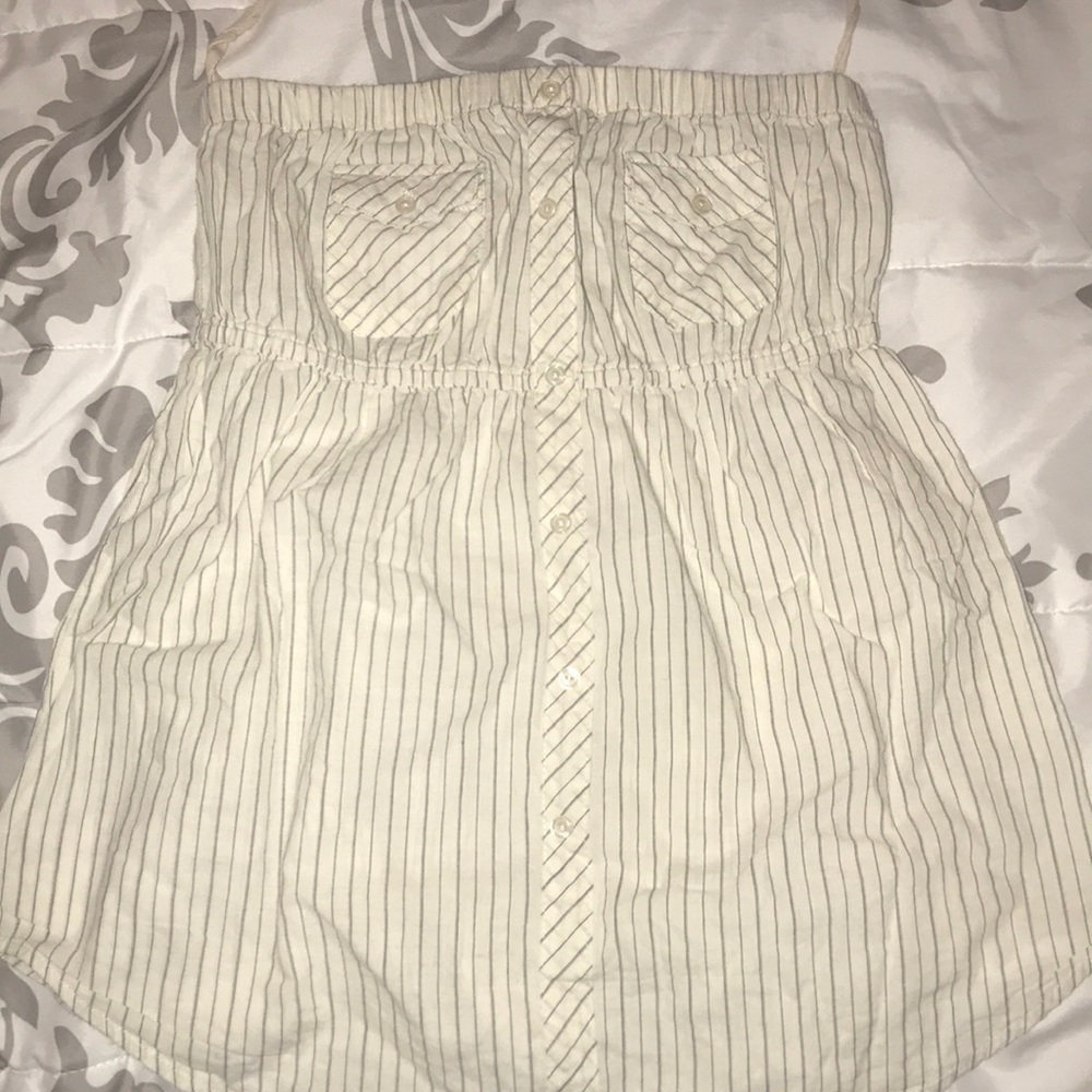 Striped Cream White Tube Top